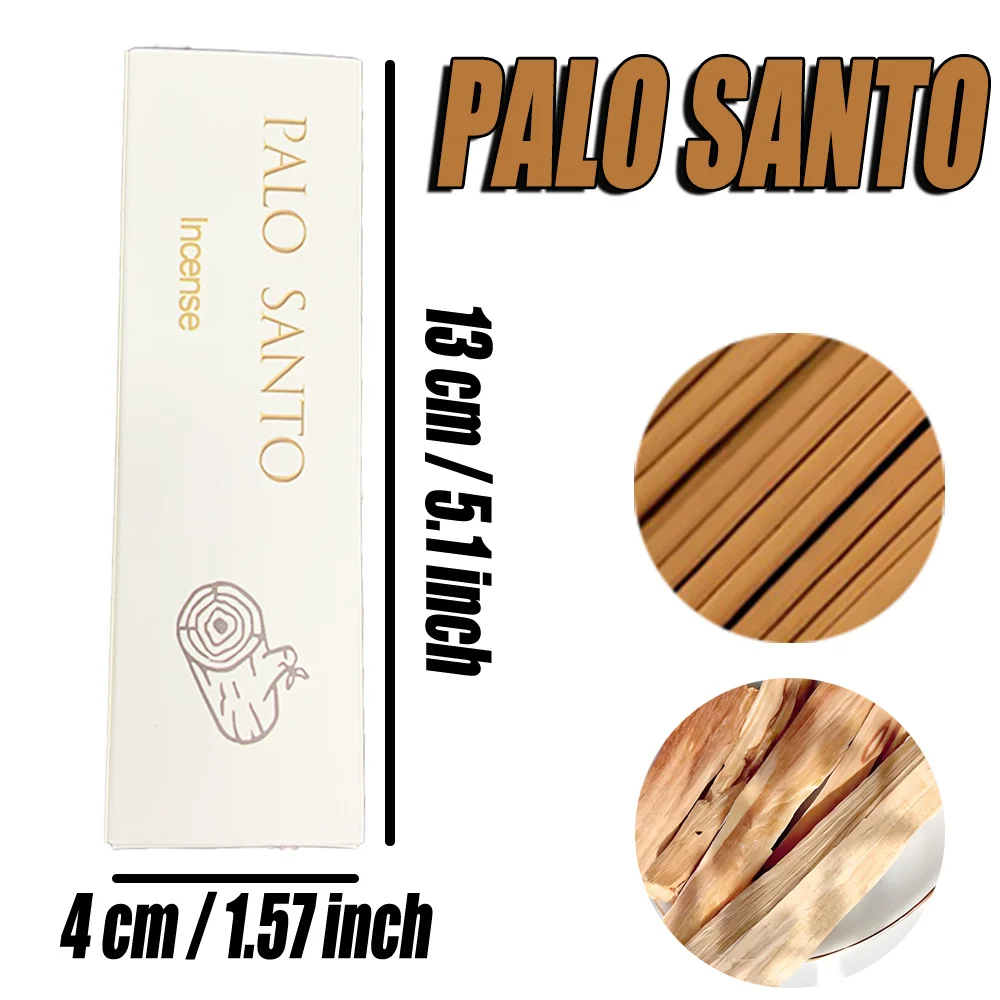 Palosanto Premium Boxed Incense Sticks, 12cm Long Natural Incense Sticks Made from Natural Sacred Wood Powder, with a Strong and Long-Lasting Fragrance, Invigorating and Refreshing, Purifying the Air, Suitable for Home, Office, Hotels, Clubs, and an Ideal Holiday Gift