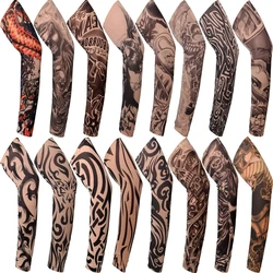 2025 New Summer Men Women Outdoor Riding Flower Arm Tattoo Sleeve Sports Travel Fishing Sunscreen Tattoo Sleeve Arm Guard