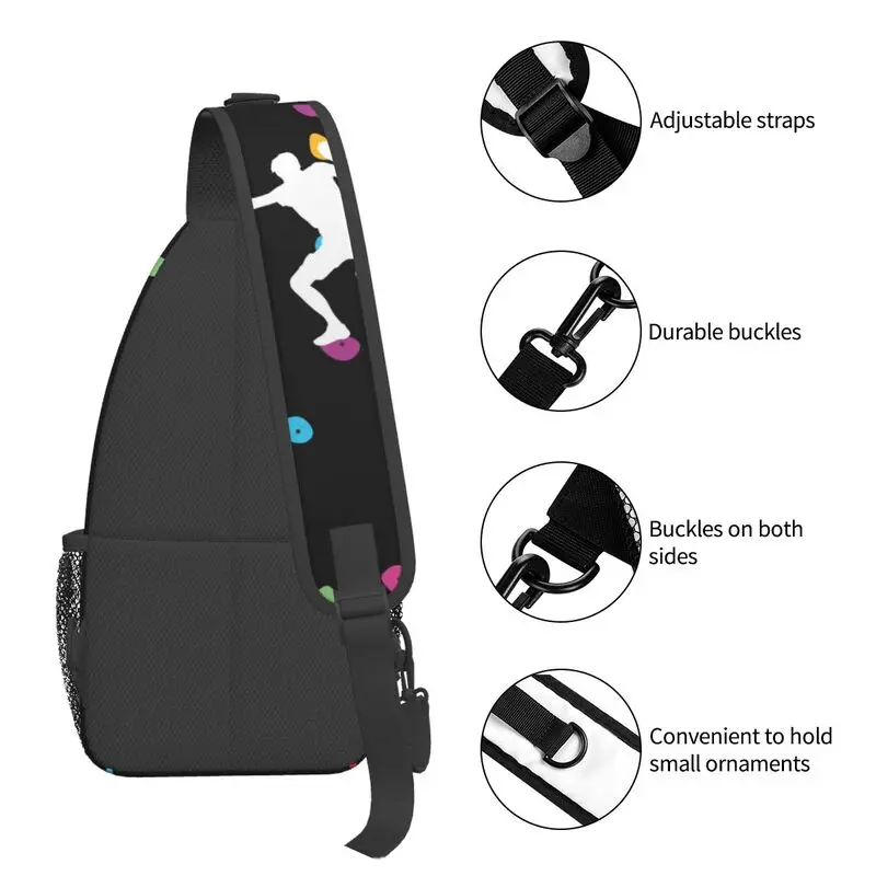 Bouldering Climbers Rock Climbing Wall Sling Chest Bag Boulderer Gift spalla Crossbody zaino per uomo viaggi escursionismo Daypack