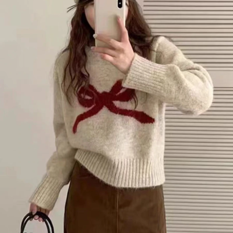 

Fashion Pullover Sweater Women Knitted Shirts Autumn Winter Female O-neck Knitwear Long Sleeve Elastic Knit Casual Sweaters Tops