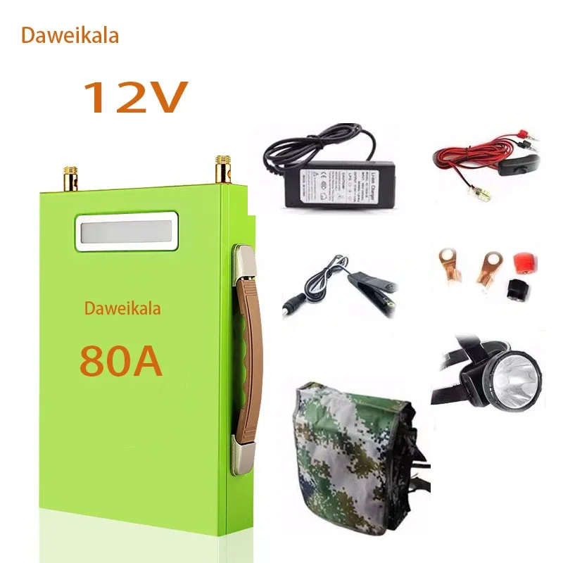 Large Capacity Lithium Battery 12V180AH Portable Power Station Solar Generator Battery DC Outdoor Camera Emergency Power Supply