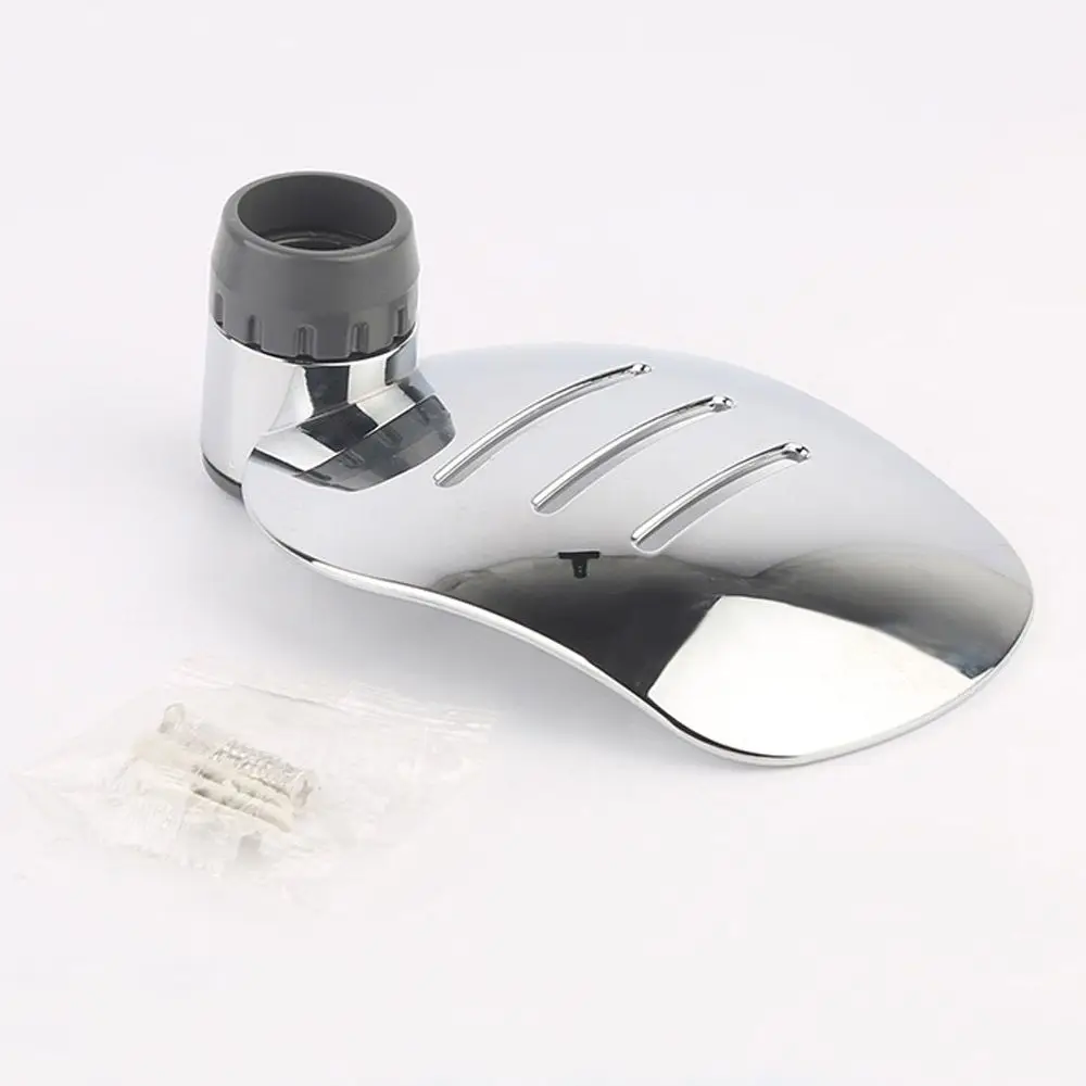 High Quality Soap Dishes Silver ABS Engineering Plastics Soap Holder Leaf Shape Adjustable Rail Slide Tray Bathroom Gadget