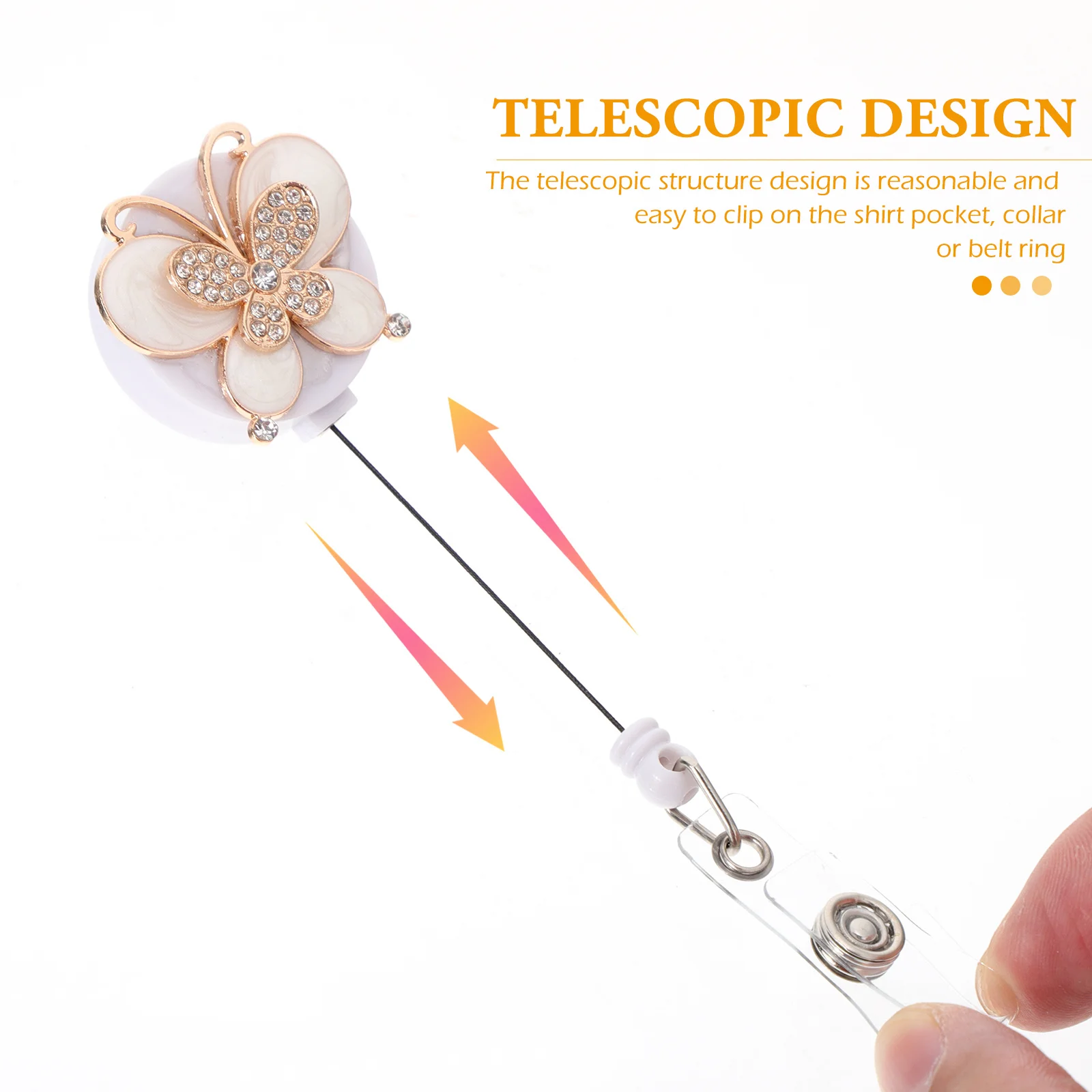 1 قطعة حجر الراين معرف شارة حامل الفراشات تصميم كليب ل قميص جيب طوق حزام ممرضة مكتب عامل طالب بطاقات الهوية حامل