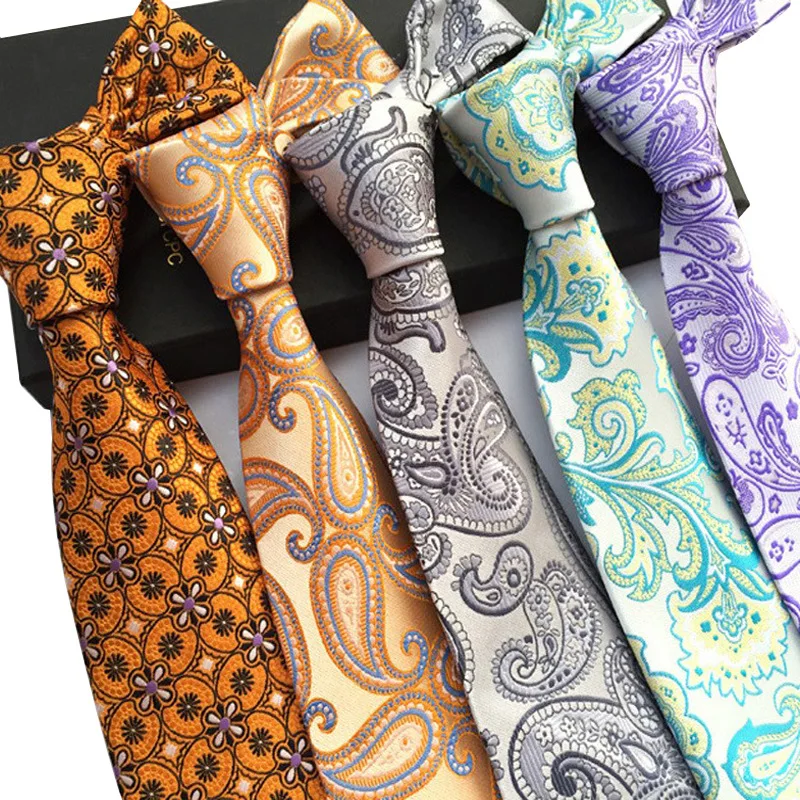 gravata-masculina-de-poliester-com-estampa-paisley-e-flor-de-caju-para-ocasioes-de-negocios-banquetes-e-festas-em-estoque