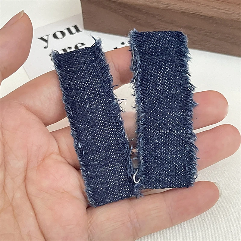 Vintage Denim Cloth Hair Clip Fashion Design Personality Barrettes Korean Style Simple BB Clips For Women Girls Hair Accessories