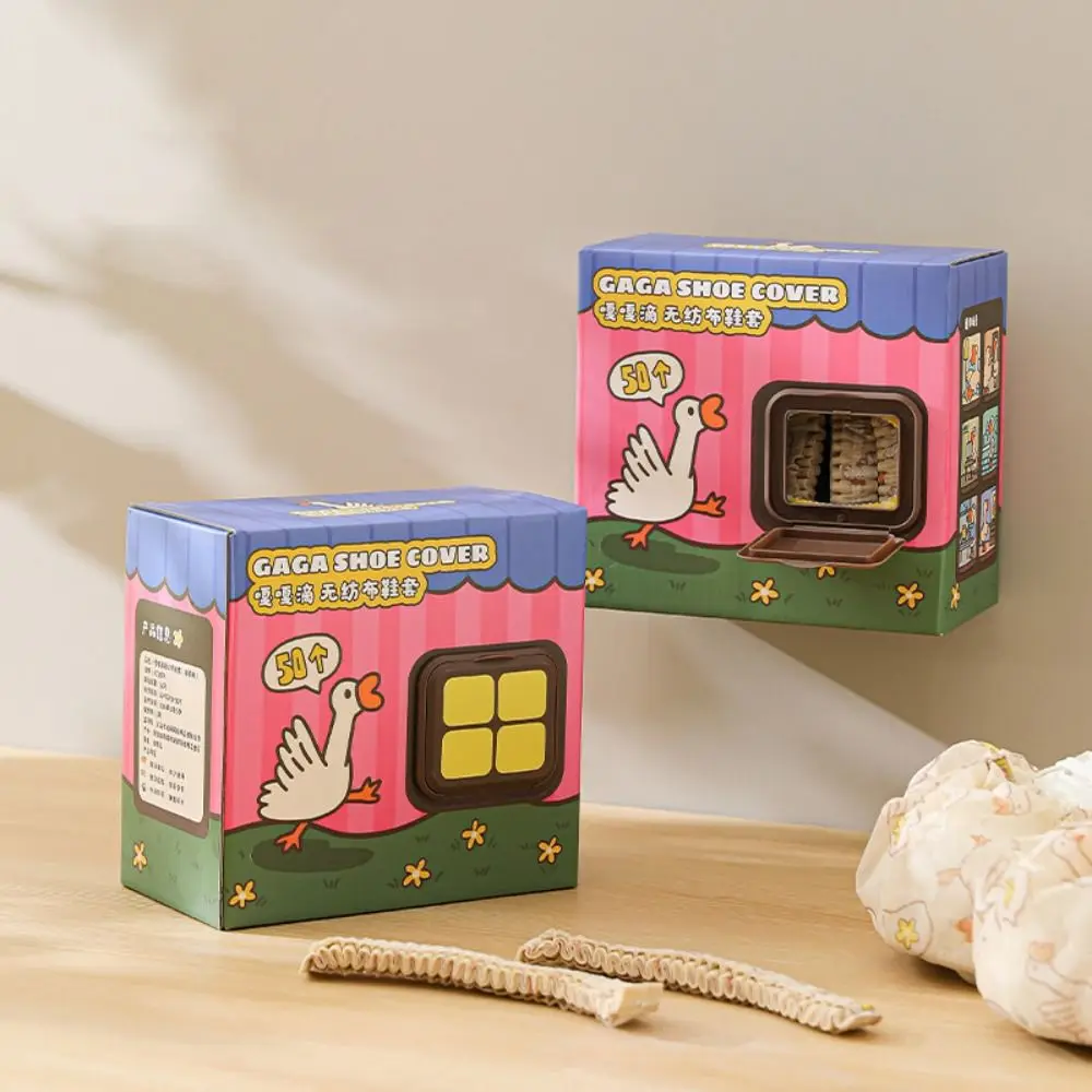 100 pièces Alicante Film De Protection Mignon Poulet Alicante Couverture En Plastique Motif D'oie Alicante Anti-Poussière Anti-Poussière Mudproof Botte Couvre Hommes