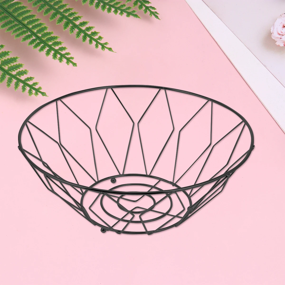 

1 Pc Iron Fruit Basket Stylish Snack Dish Vegetable Storage Holder Multifunctional Tray for Kitchen Dining Room Decor