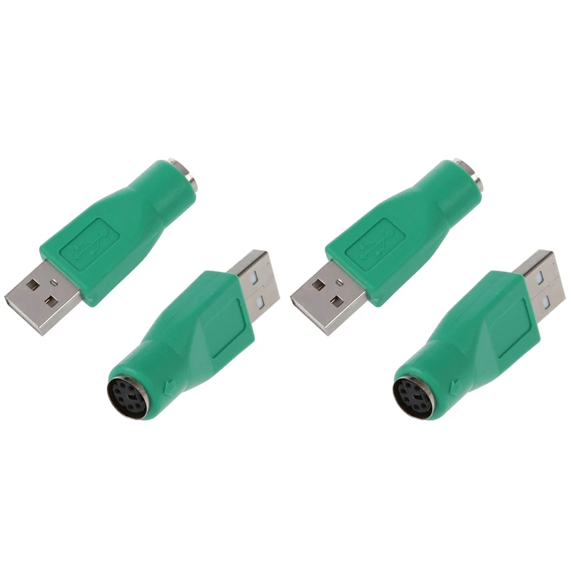 4 X PS/2 Female To USB Male Adapter Converter For Keyboard Mouse