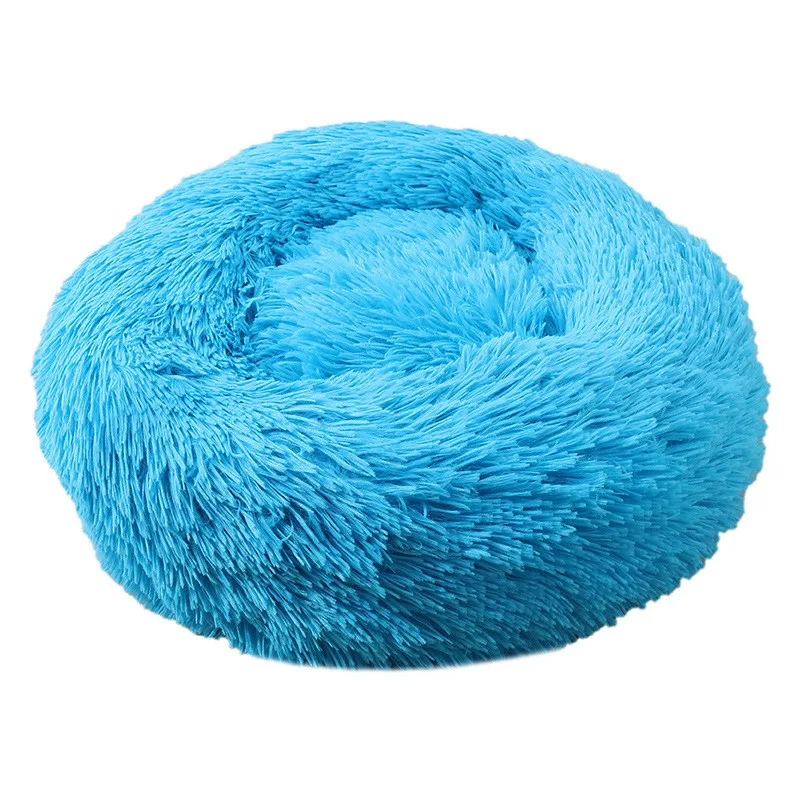 40-110 cm rond huisdierbed voor groot hondenbed Superzacht kattenbed Lang pluche hondenhuis voor middelgrote hondenhok Winter Warm slapen