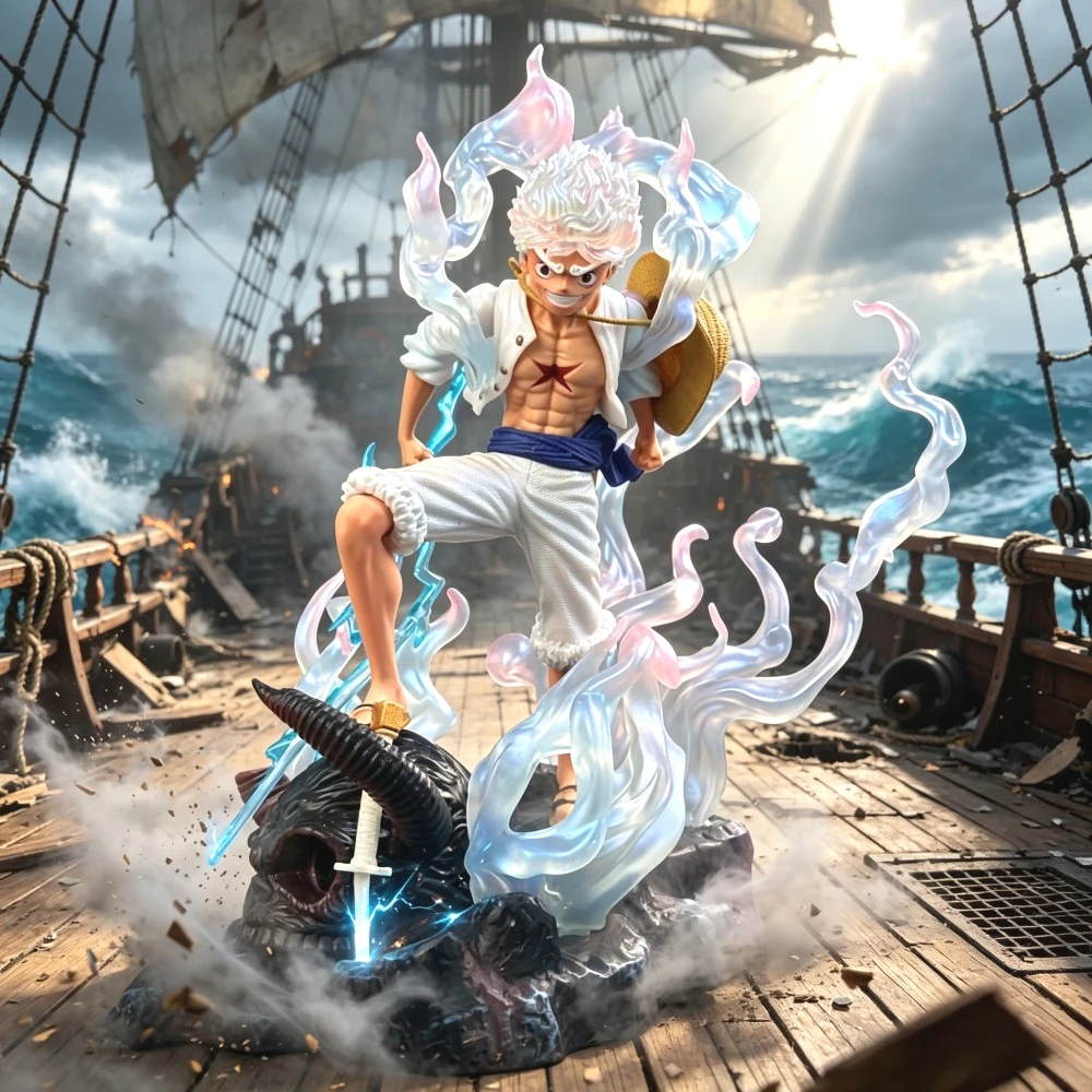 22cm/8,66 Zoll Anime ONE PIECE Figur Onigashima Luffy Actionfiguren PVC-Statue Desktop-Sammlermodell Spielzeug Geschenke