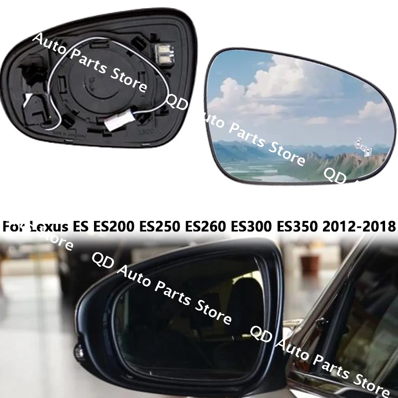 

Для Lexus ES ES200 ES250 ES260 ES300 ES350 2012-2018 с подогревом слепых зон автомобильные зеркала зеркала стеклянная дверь боковое зеркало объектив