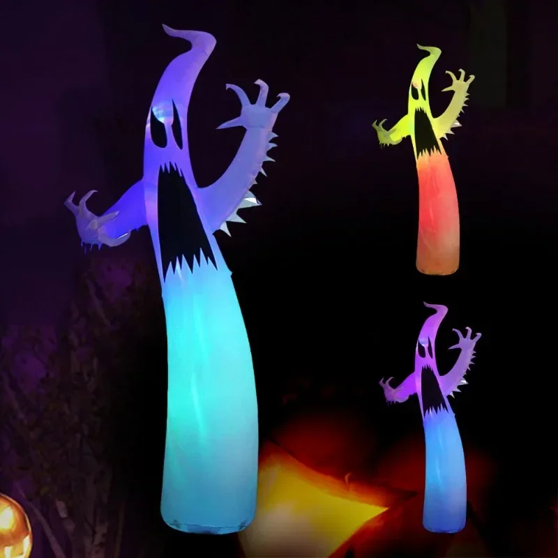 

Halloween Inflatable Scary Ghost with Color Changing LED Home Garden Courtyard Halloween Decoration Glowing Ghost Props