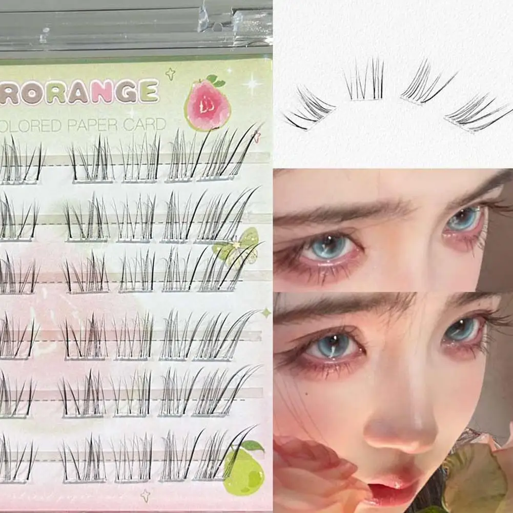 3 スタイルアイクラスターまつげマンガキツネナチュラルつけまつげ DIY ラッシュエクステンションうっすらとした個別まつげ女性美容