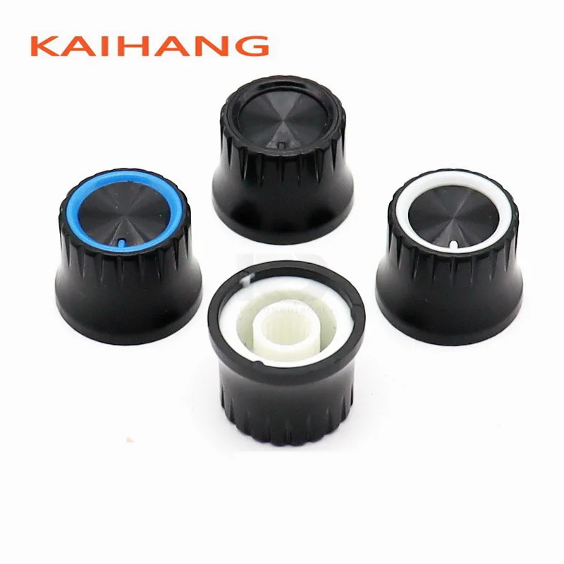 5 adet 19x15MM plastik topuzu işık kılavuzu topuzu kap potansiyometre topuzu amplifikatör ses ayarlama topuzu çiçek şekilli iç delik 6mm