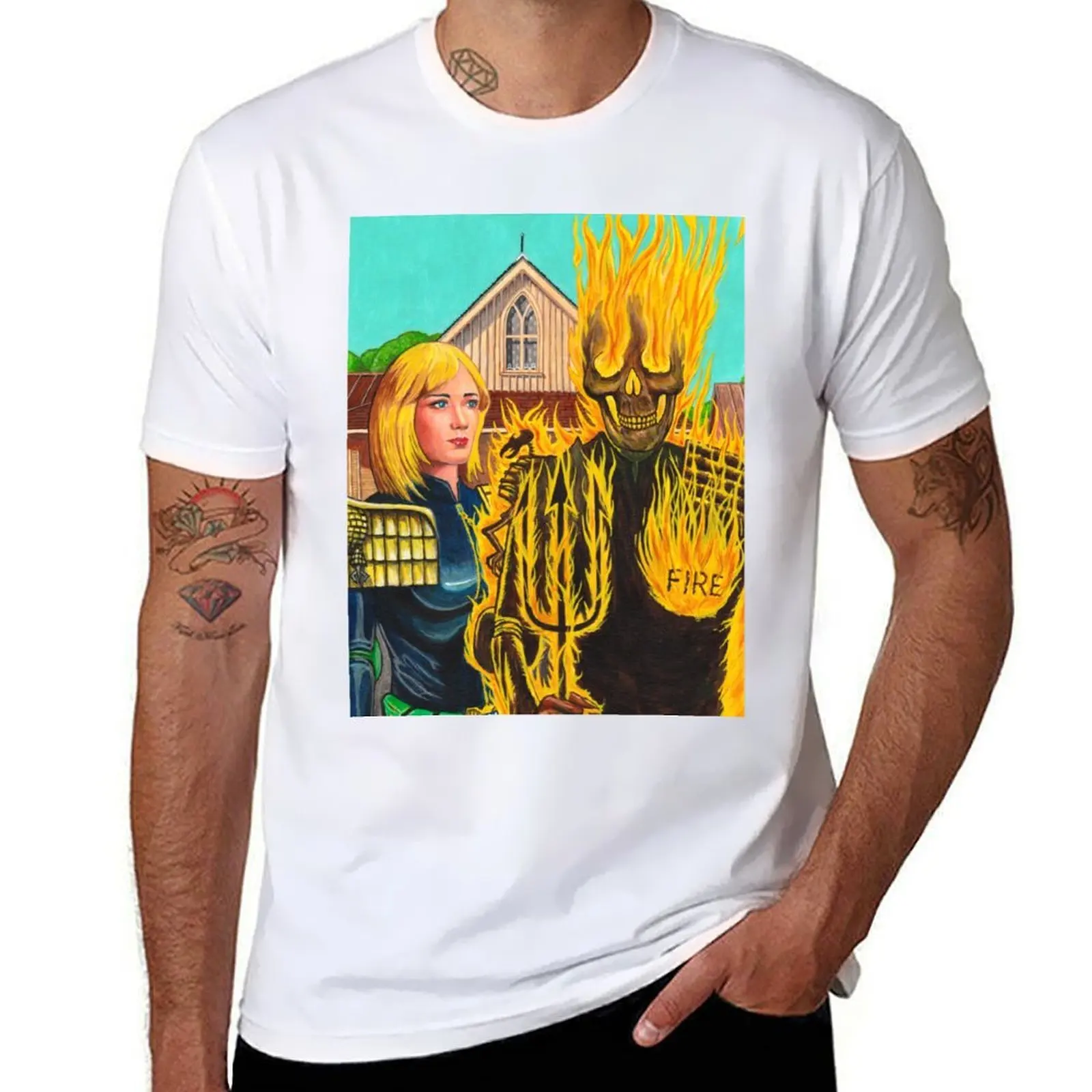 

Judge Fire presents British Gothic T-Shirt t shirt man casual cotton t shirt pack T-Shirt