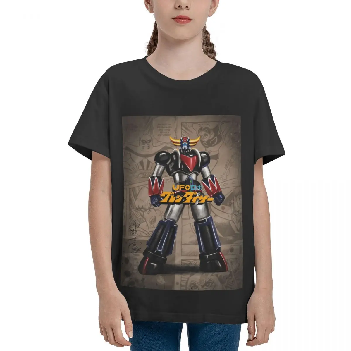 Retro GNT 08 Grendizer For Sale Adolescents Basic Short Sleeve T-Shirt Tees Graphic Cool High quality Home Cool