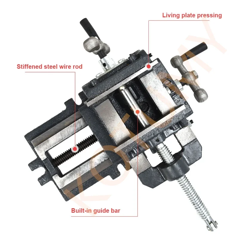 Forged Steel, Bi-directional Design, Labor-saving Screw, Cast Iron Body, Heavy Duty Machine Vise