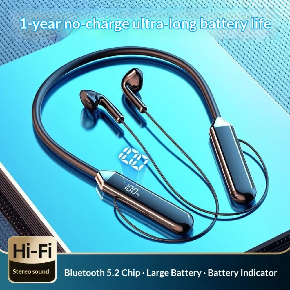 Neck-hung Bluetooth Headphones Wireless Earphones Mini in-Ear Comfortable in-Ear Noise Cancellation Sports Running E-Sports Game view 5