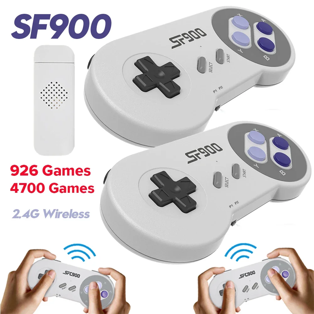 SF900 Retro Video Game Console HD Game Stick With 4700/926 Games for SNES Wireless Controller Consolas De Videojuegos for NES