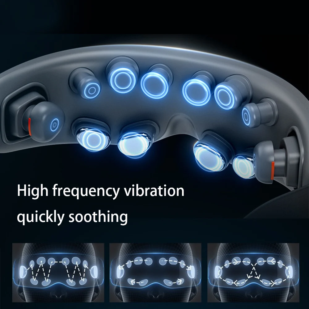 Super Relax Eye Massage Device Improve Sleeping Vibration Eye Massager With 12 Massage Heads igue Relieve Eye Care