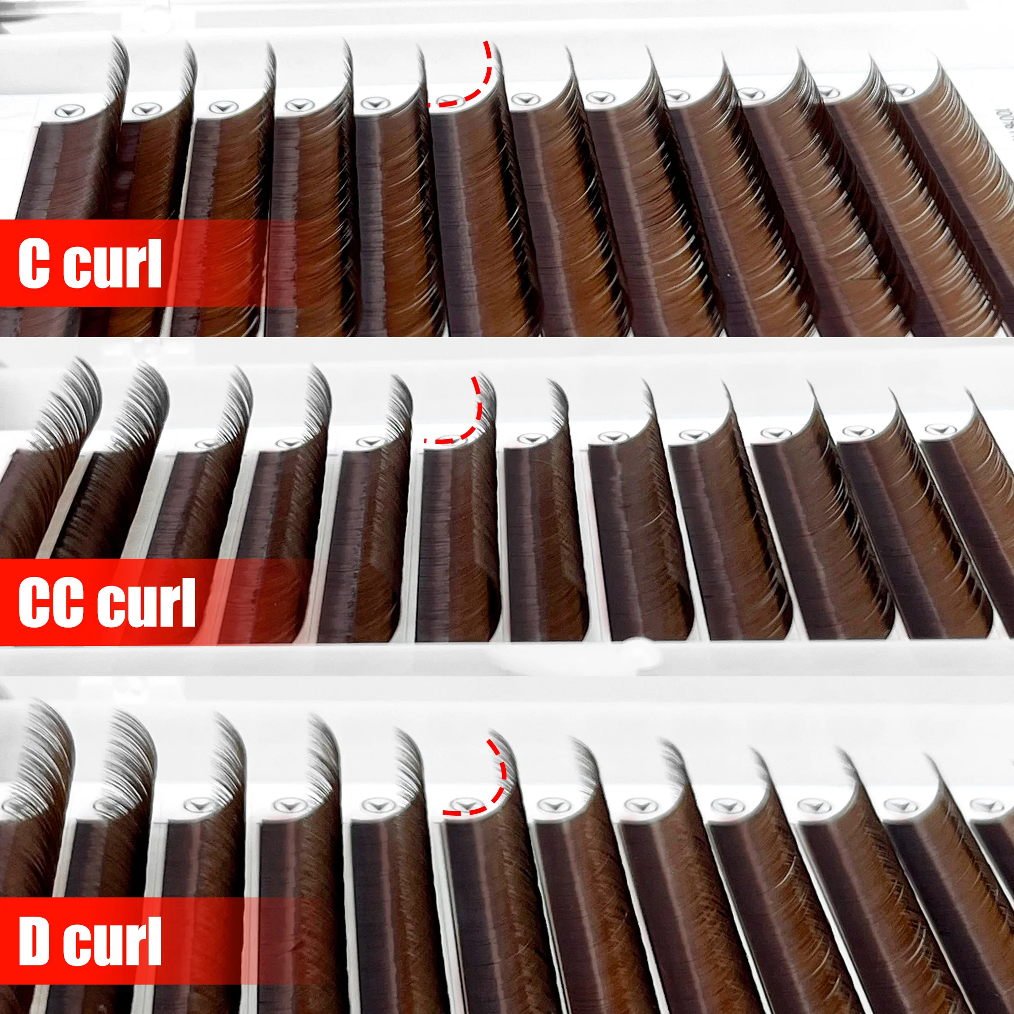 Abonnie 0,03mm cc braune Wimpern verlängerungen Kaschmir weiche klassische dunkelbraune Wimpern verlängerungen natürliche individuelle Wimpern – Detail 4