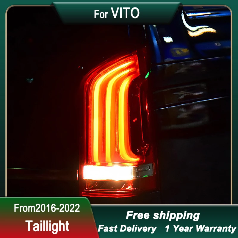 Hot Car styling Tail Lights For Mercedes-Benz VITO 16-22 Low to high style FUll led Dynamic Turn Signal Light Tail Lamp Assembly