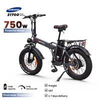 Drvetion AT20 All Terrain 1000W Folding Electric Bike 48V 20AH Battery 20 inch Fat Tire Disc Brake Electric Bicycle 45km/h Speed