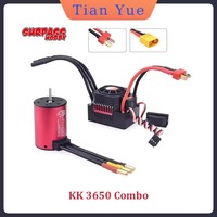 Surpass Hobby Waterproof 3650 1650KV 2300KV 3100KV 4500KV 5200KV 6900KV Brushless Motor 60A/80A/120A ESC Combo for 1/10 RC Car