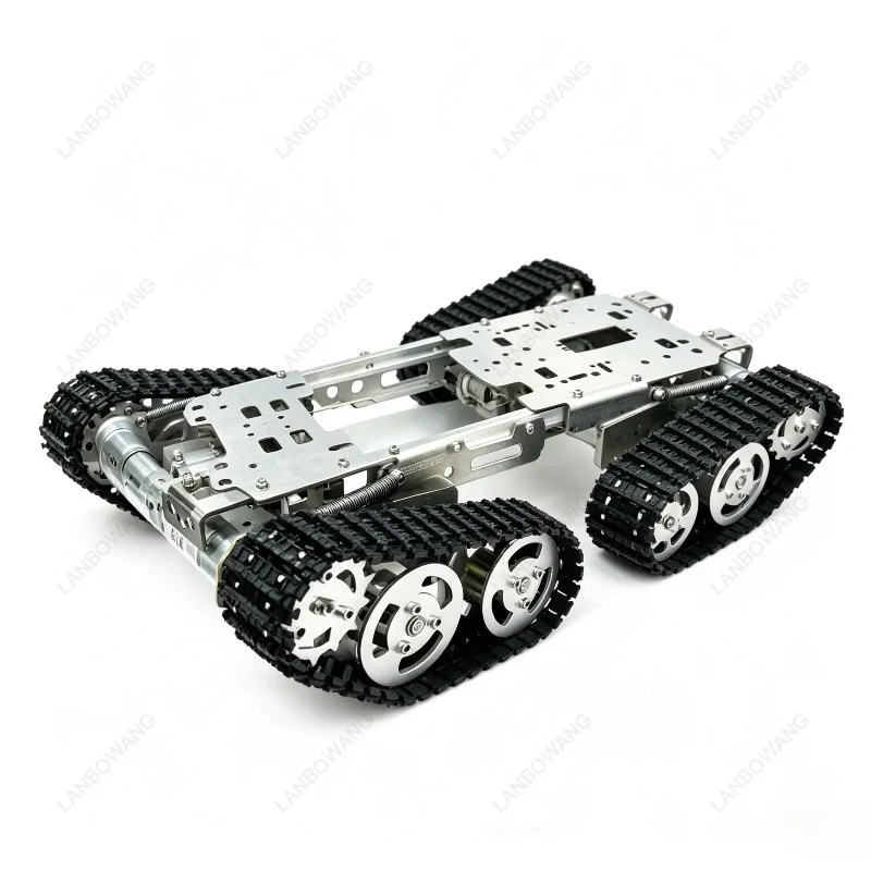 TS800S 4WD Tracked Tank Chassis, 12KG Load Obstacle-Crossing Intelligent Robot Cart for DIY Experimental Model