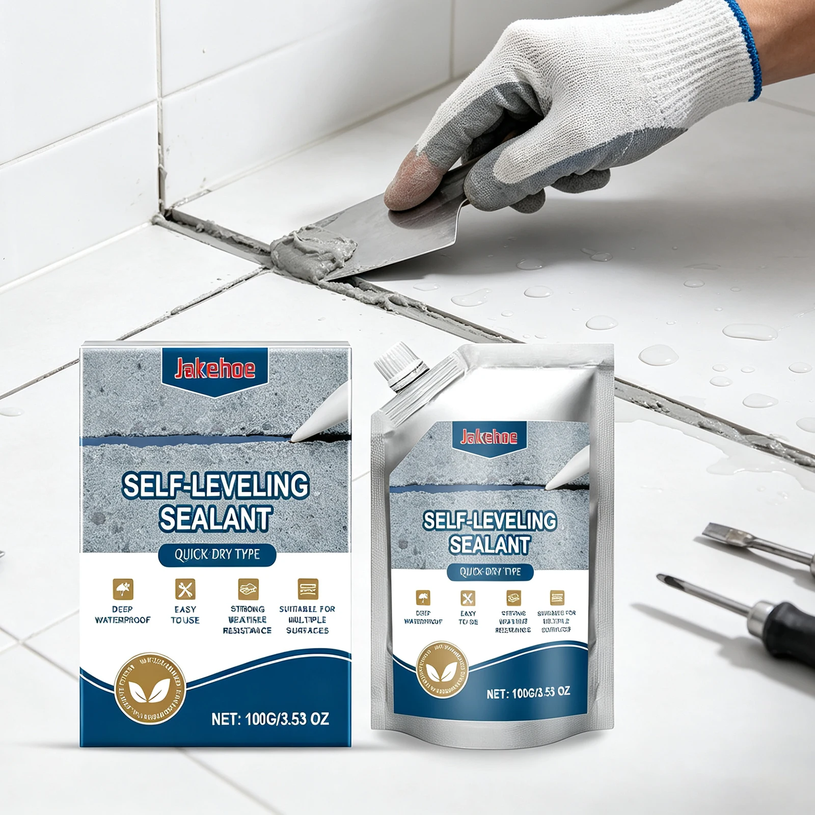 100g Concrete Crack Filling Agent Roof Self‑Leveling Sealant Quick Dry Waterproof Repair Glue Plugging Material Hardware Sealer