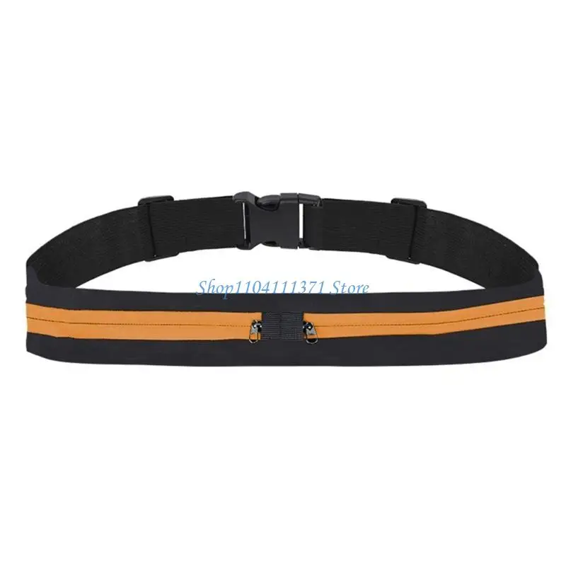 

P9FC Регулируемый пояс для бега Поясная сумка Скрытая поясная сумка для хранения Ремень Многофункциональная дышащая потайная