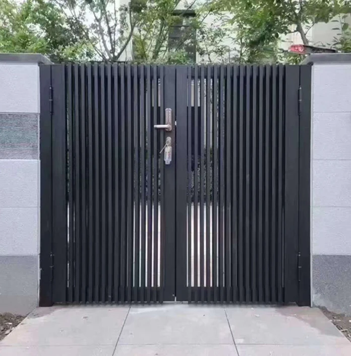 

Designs Simple Easily Assembled Customized Double Courtyard Outdoor Villa Farm Aluminum Metal Garden Gate