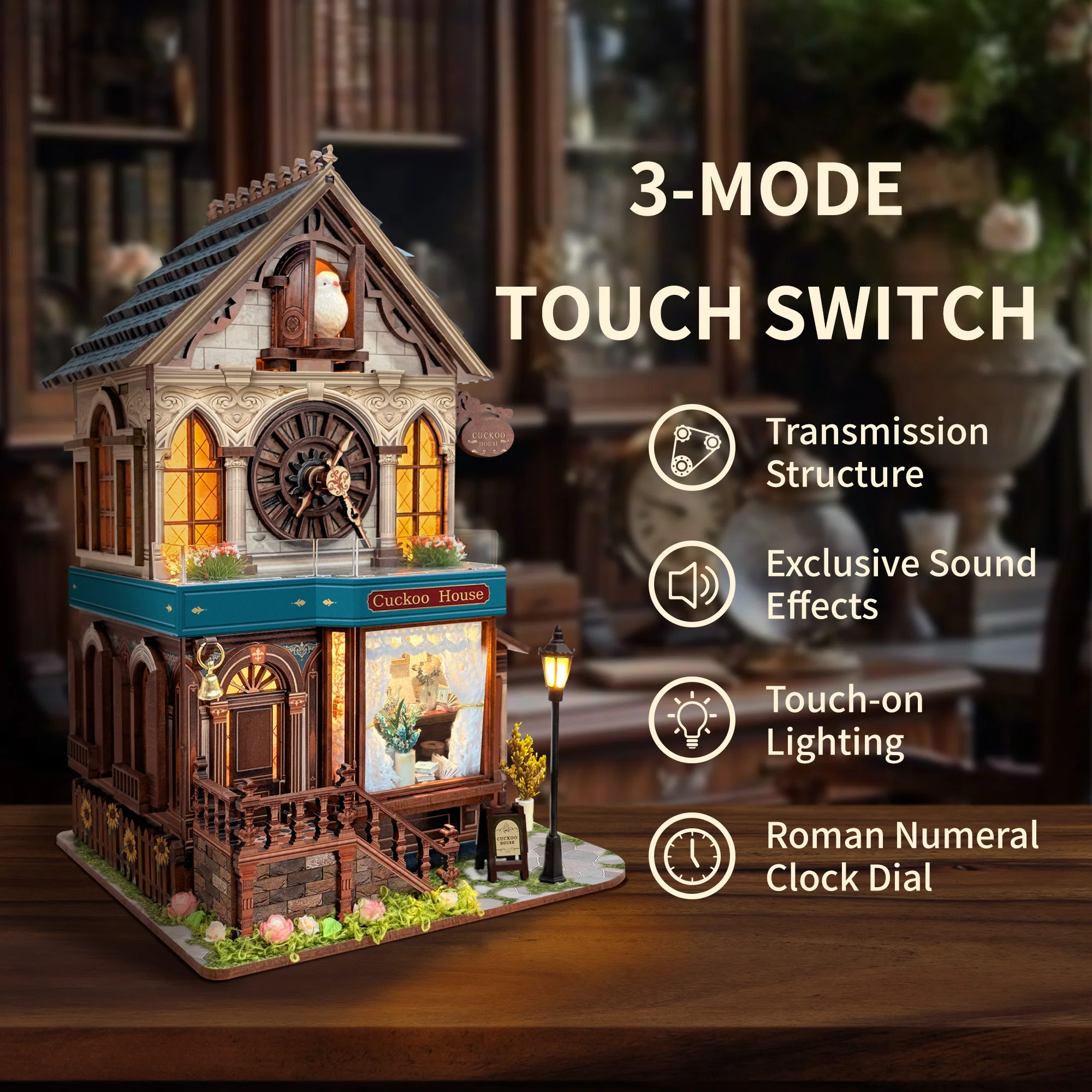 DIY Houten Koekoekhuis Cottage Poppenhuizen Miniatuur Model Kit Casa Poppenhuis met Meubelverlichting voor Vrienden Verjaardagscadeaus
