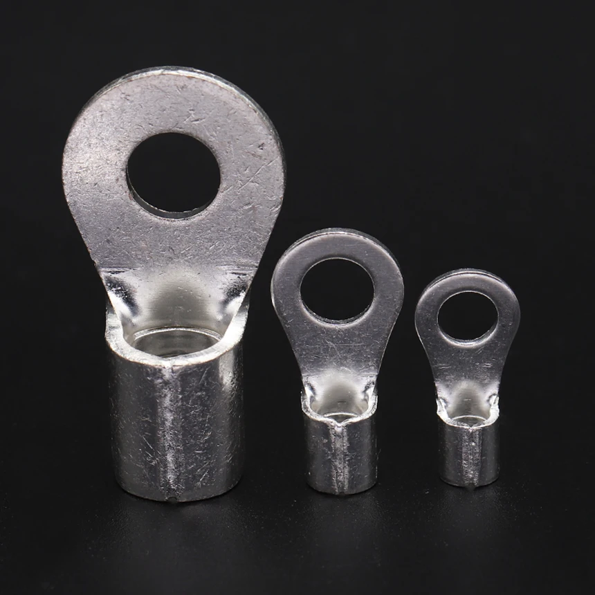 OT OT4-4/5/6/8/10/12/16 4mm2 Wire Cable Copper Round Ring Tongue Connection Connector Lug Spade Non Insulated Crimp Terminal