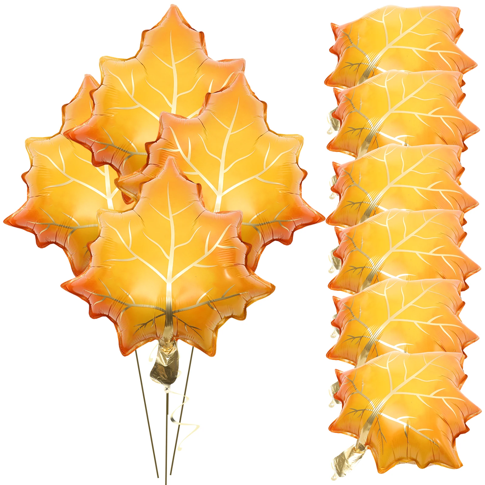

10Pcs Foil Maple Leaf Balloons Thanksgiving Theme Fall Party Balloon Decorations Festive Props Thanksgiving Balloon