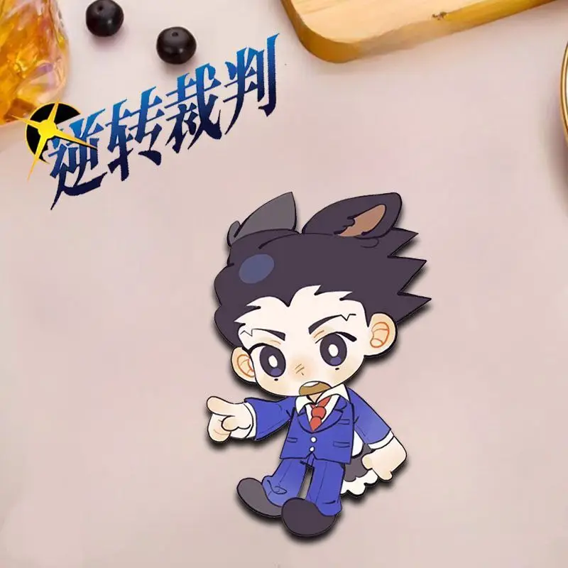 Ace Attorney Phoenix Wright Lapel Badges Clothes Jewelry Collar Brooches Accessories Gifts For Friend