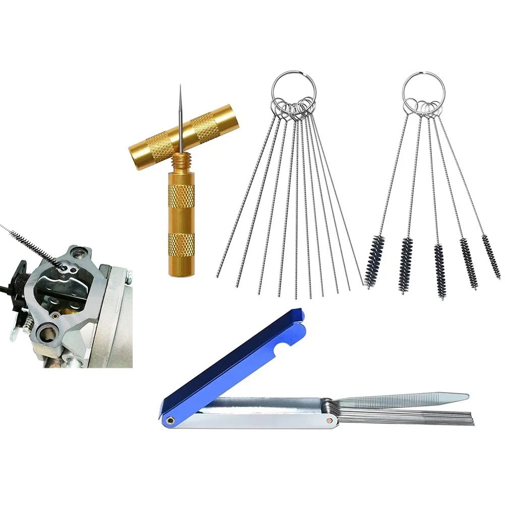 

Carburetor Carbon Dirt Jet Remove Cleaning Needles Brushes Cleaner Tool For Motorcycle Automobile Lawn Equipment Clean Tool Kit
