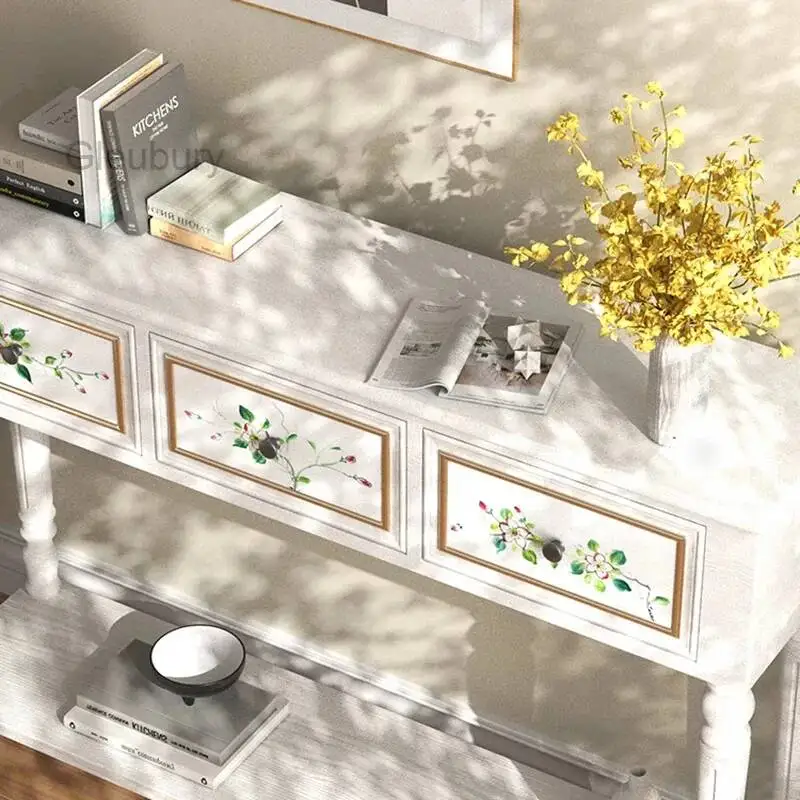 Century Tables American Mid Vintage Console Aesthetic Elegant Rustic Console Tables Roman Design Console Meuble Furniture