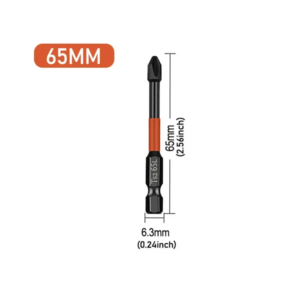 6PCS PH2 Screwdriver Bit Set 25-150mm 1/4" Hex Shank Phillips Magnetic Batch Head Screwdriver Drill Bits