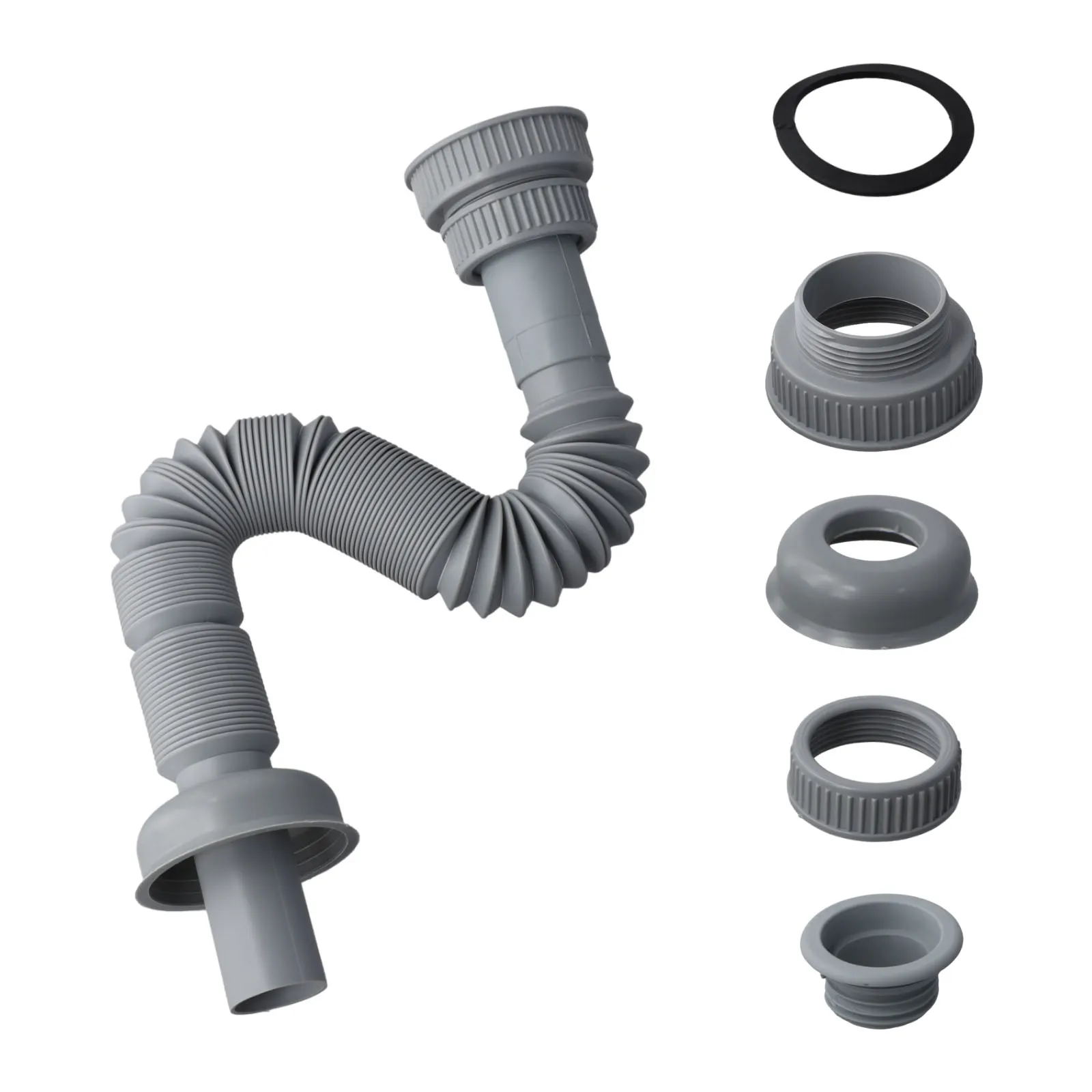 1 Set Kitchen Sink Drain Pipe Expandable Connecting Hose Suitable 32/45/56mm Interface Wash Basin Sewer Drainer Accessories