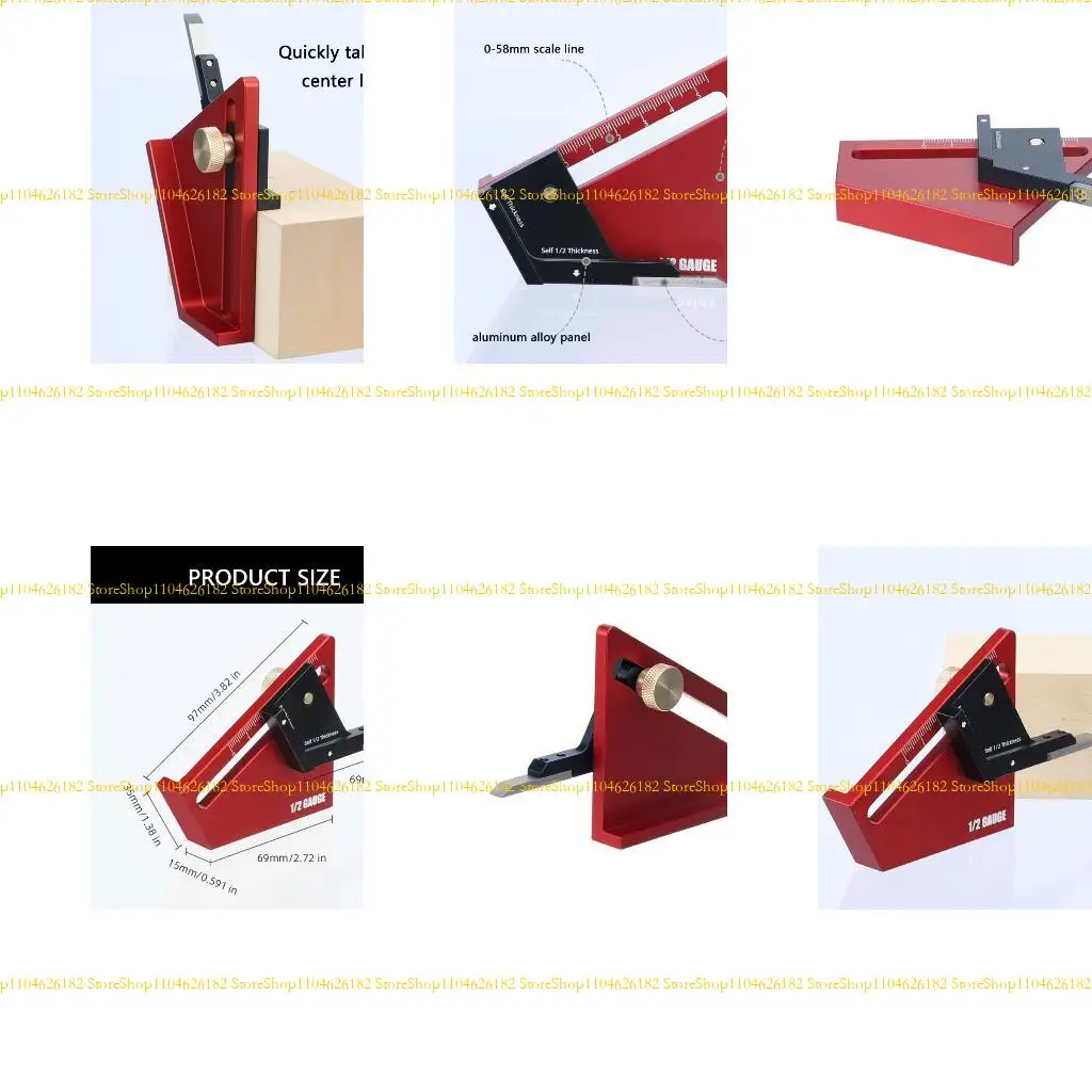 

Q2Q4 Aluminum Centering Ruler Height Adjuster With Precisions Ruler For Cabinet Making Tablesaw Depth Calibration 0-58mm