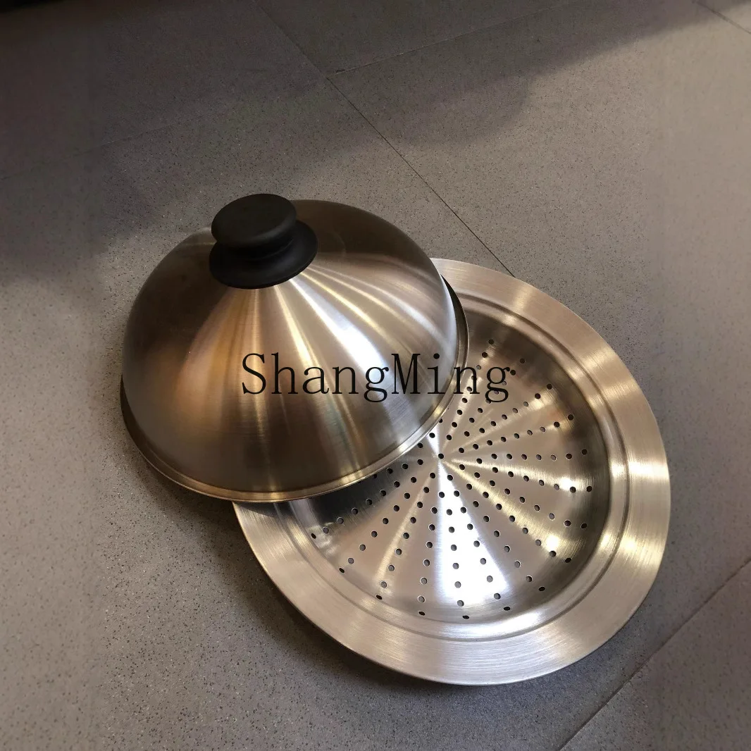 

CL steel steamer steaming basket household kitchen steaming steamed buns buns vegetable steamer flying saucer steaming plate