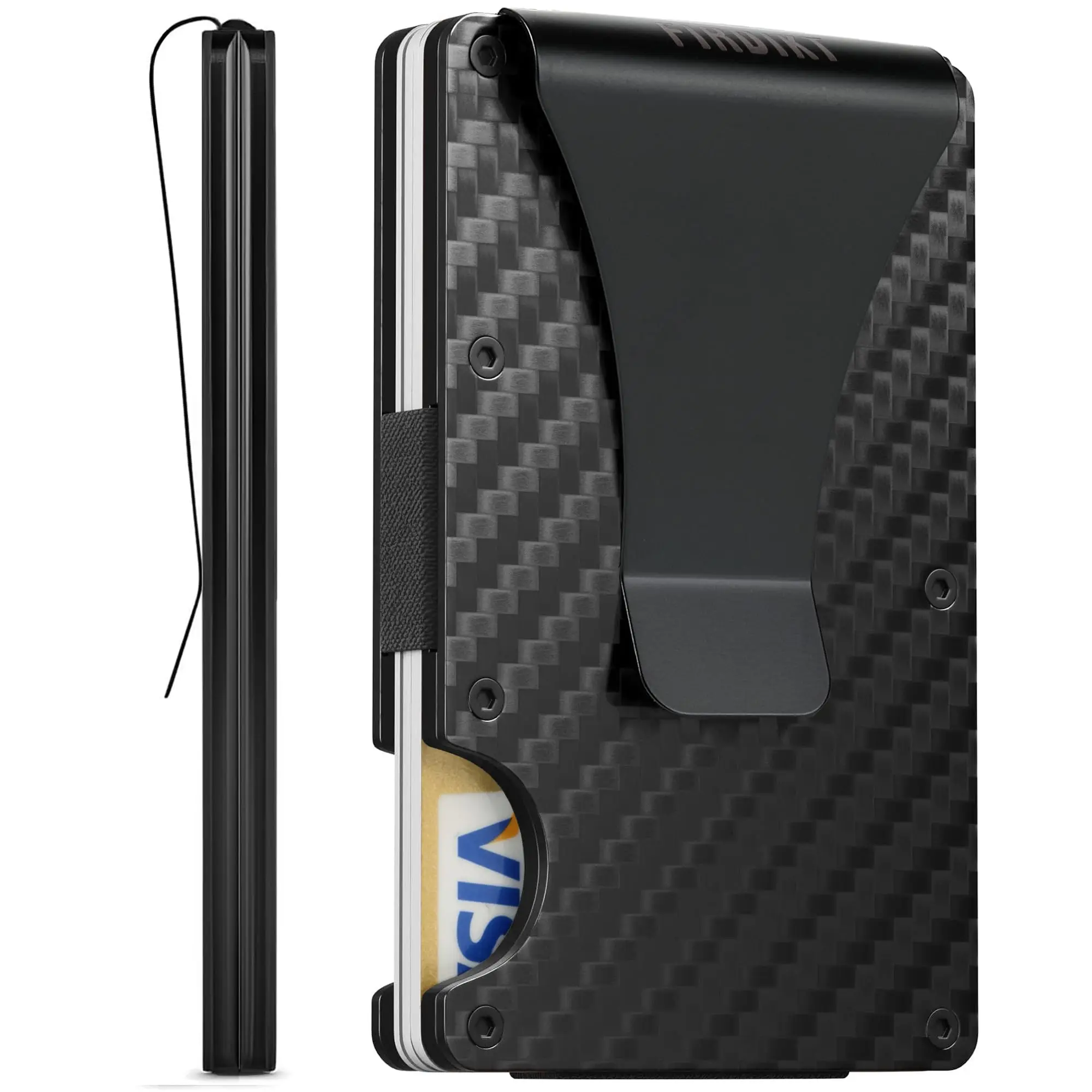 

Carbon Fiber Wallet, Metal Money Clip Wallet, Minimalist Wallet for Men, Slim Aluminum Holder Pocket Cash Credit Card Holder country wallet, Compact Storage Organizer