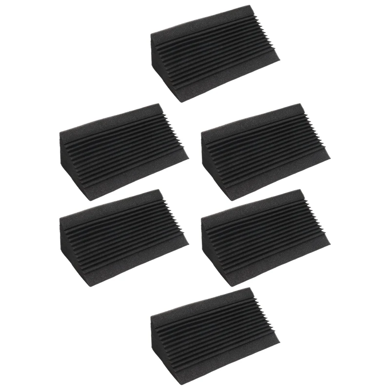 Acoustic Foam Soundproofing Corner Wall Trap 6 PCS Charcoal Black Studio 12x12x24 cm
