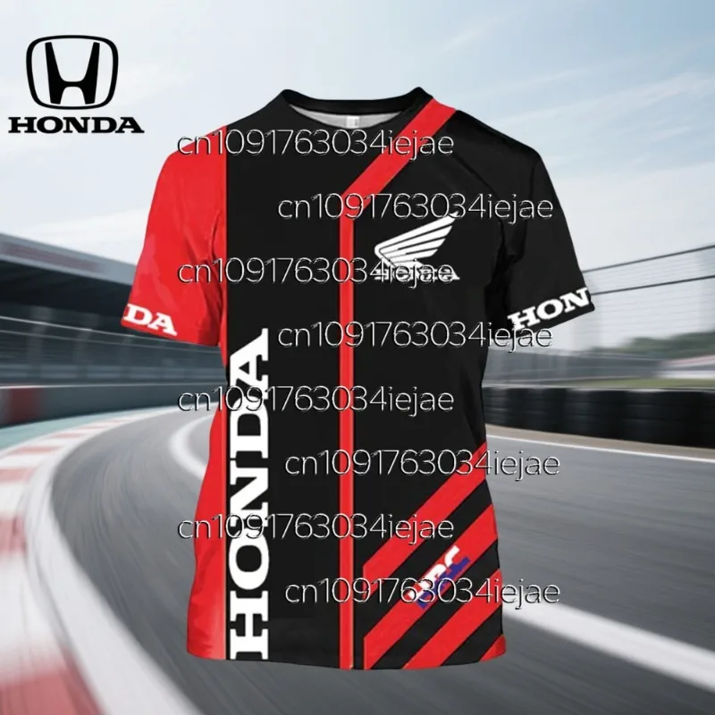 

Honda Racing Team Men's Summer Motorcycle T-shirt Quick Dry Breathable Short Sleeve Biker Sportswear for Riding and Outdoor