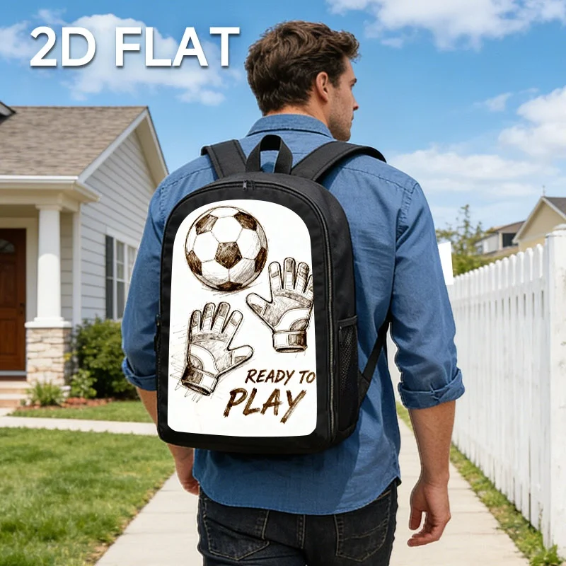 

A football-themed backpack with football prints and logos, suitable for travel and equipment, adjustable laptop daily backpack,