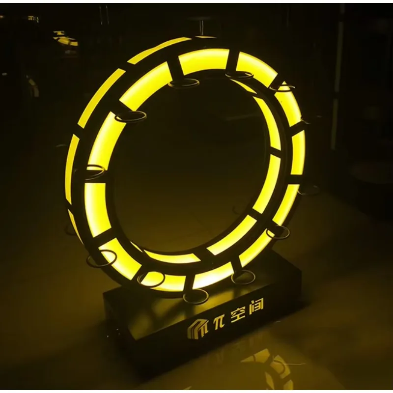 High-End Bespoke LED Bottle Display RackCustom LED Acrylic Shot Glass Tray Cup Service VIP Cocktail Rack Holder Display Langtu F