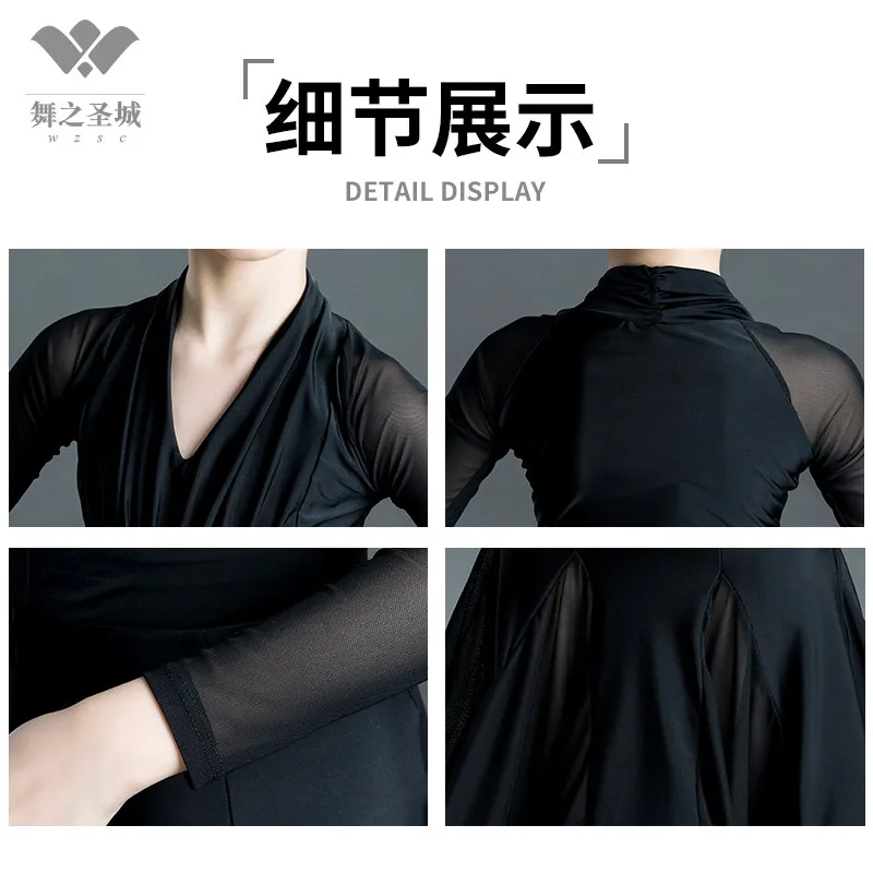 2026 New Ballroom Dance Dress For Girls Practice Clothes New Waltz Latin National Standard Dance Clothes Modern Dance Dress