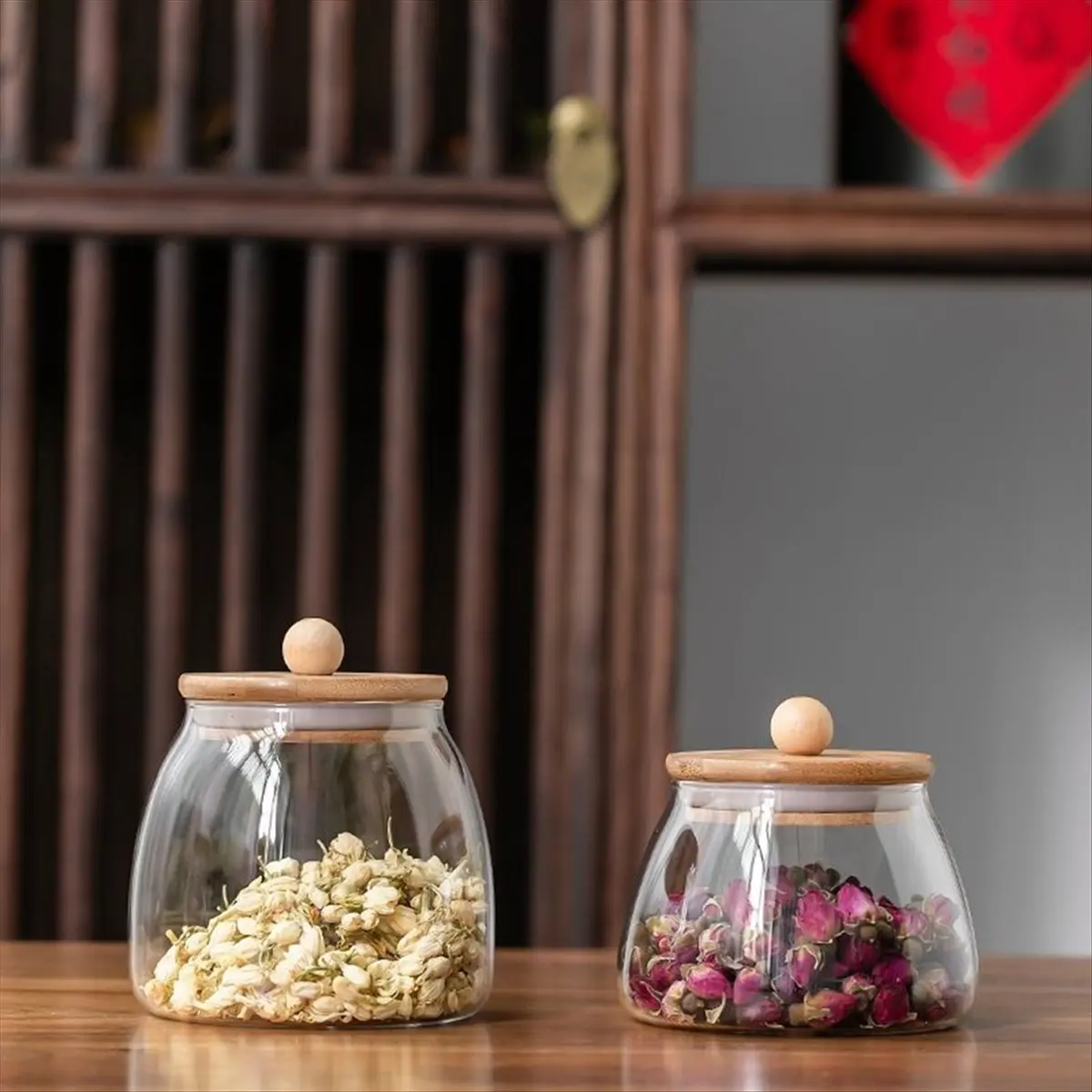 ABYA ABYA 3PCS Wooden Lid Glass Sealed Jar Food Container Tea Candy Kitchen Storage Bottle Jar Large Capacity Sealed Jars - Aliexpress Deal