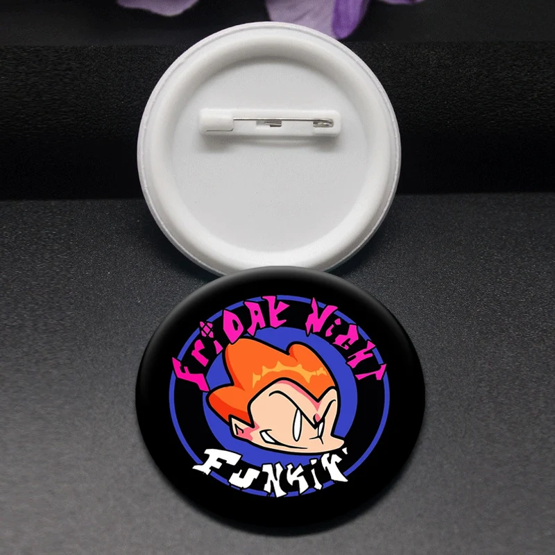 Funny Cute Anime Characters Brooches Boyfriend,BF,Pico,Girlfriend,GF Pin Lemon Demon,Monster,Tankman Cartoon Badge Bag Accessory